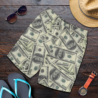 Dollar Pattern Print Design DO02 Mens Shorts