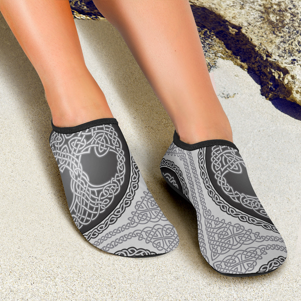 Celtic Tree of life Print Aqua Water Shoes