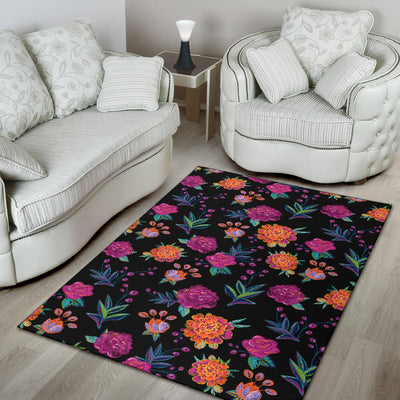 Marigold Pattern Print Design MR02 Area Rugs