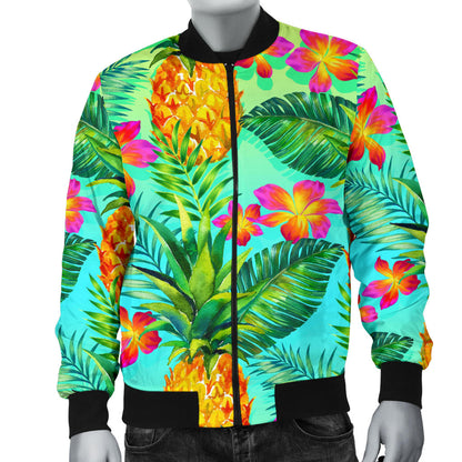 Pineapple Pattern Print Design PP010 Men Bomber Jacket