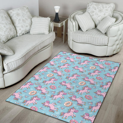 Donut Unicorn Pattern Print Design DN016 Area Rugs