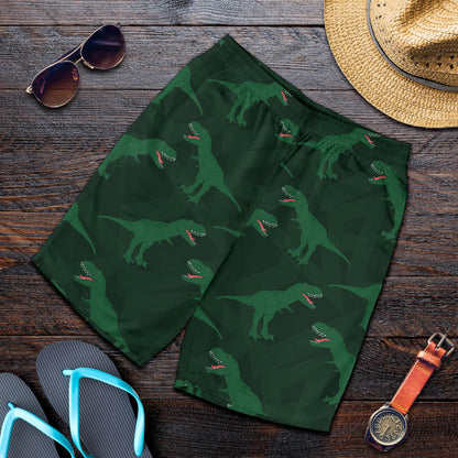 T Rex Pattern Print Design A06 Mens Shorts