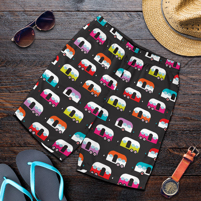 Camper Caravan Pattern Mens Shorts