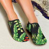 Hawaiian Flower Tropical Palm Leaves Aqua Water Shoes