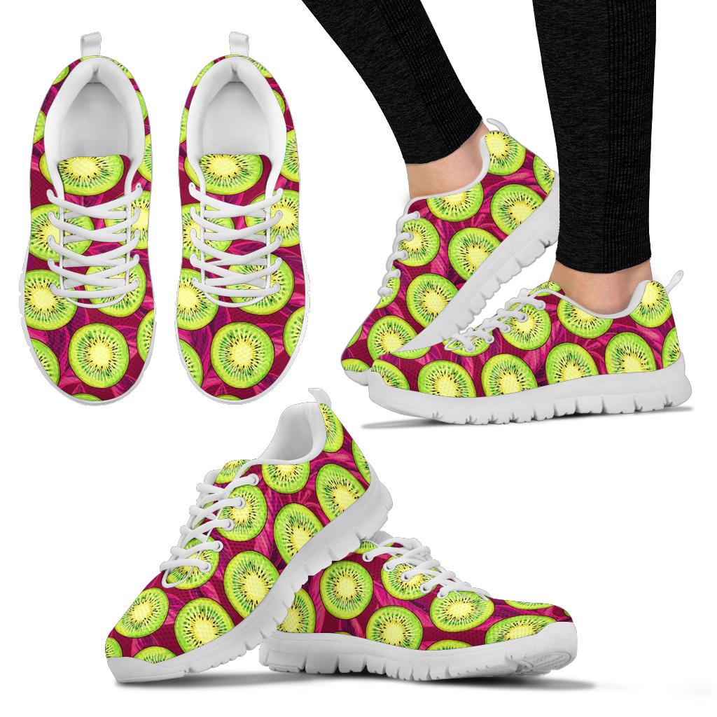 Kiwi Pattern Print Design KW05 Sneakers White Bottom Shoes