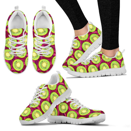 Kiwi Pattern Print Design KW05 Sneakers White Bottom Shoes