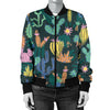 Cactus Pattern Print Design 05 Women's Bomber Jacket