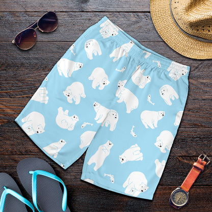 Polar Bear Pattern Print Design PB01 Mens Shorts