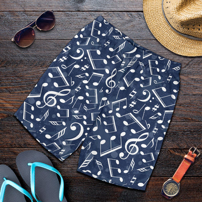 Music note Pattern Print Design A02 Mens Shorts