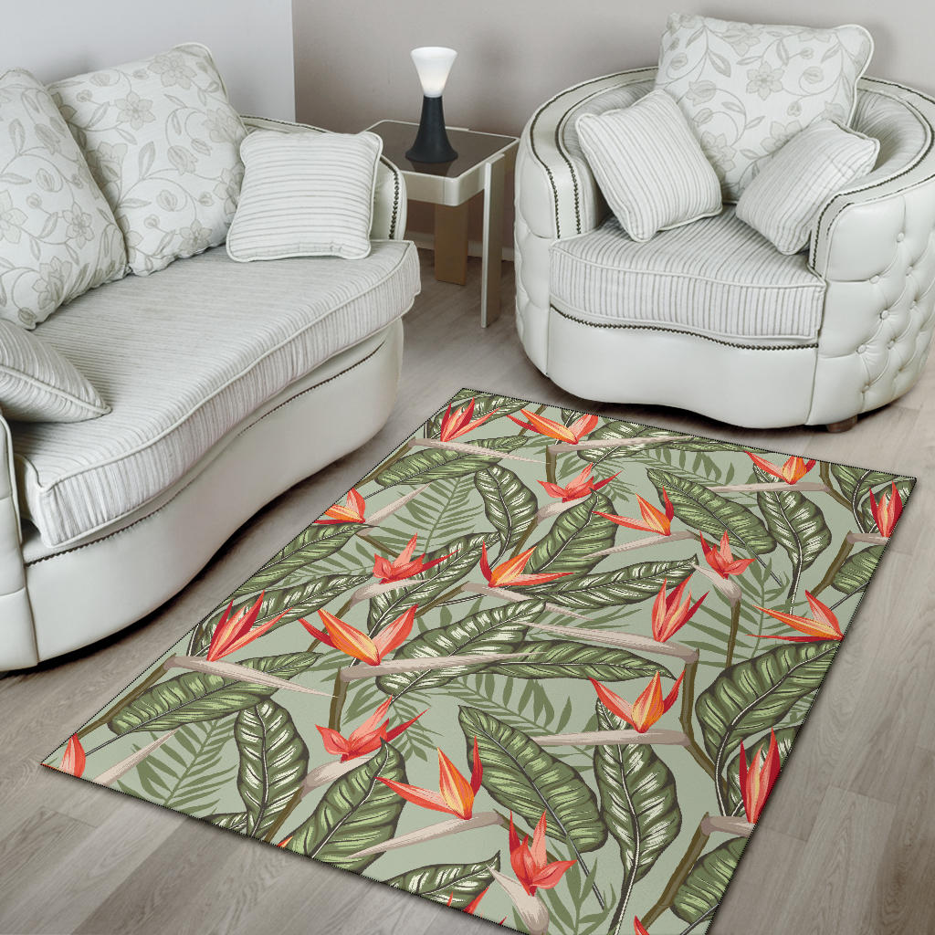 Bird Of Paradise Pattern Print Design BOP08 Area Rugs