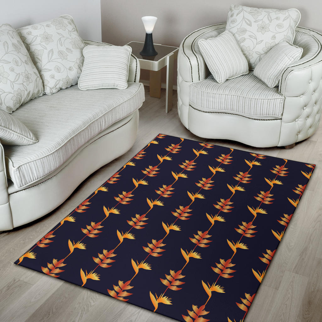 Heliconia Pattern Print Design HL06 Area Rugs