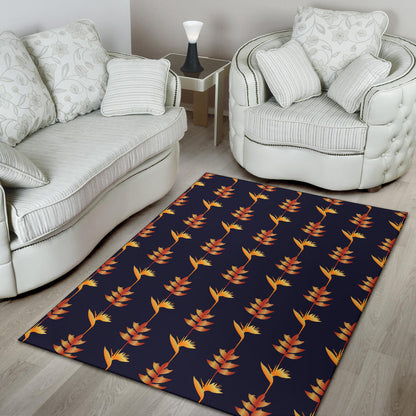 Heliconia Pattern Print Design HL06 Area Rugs