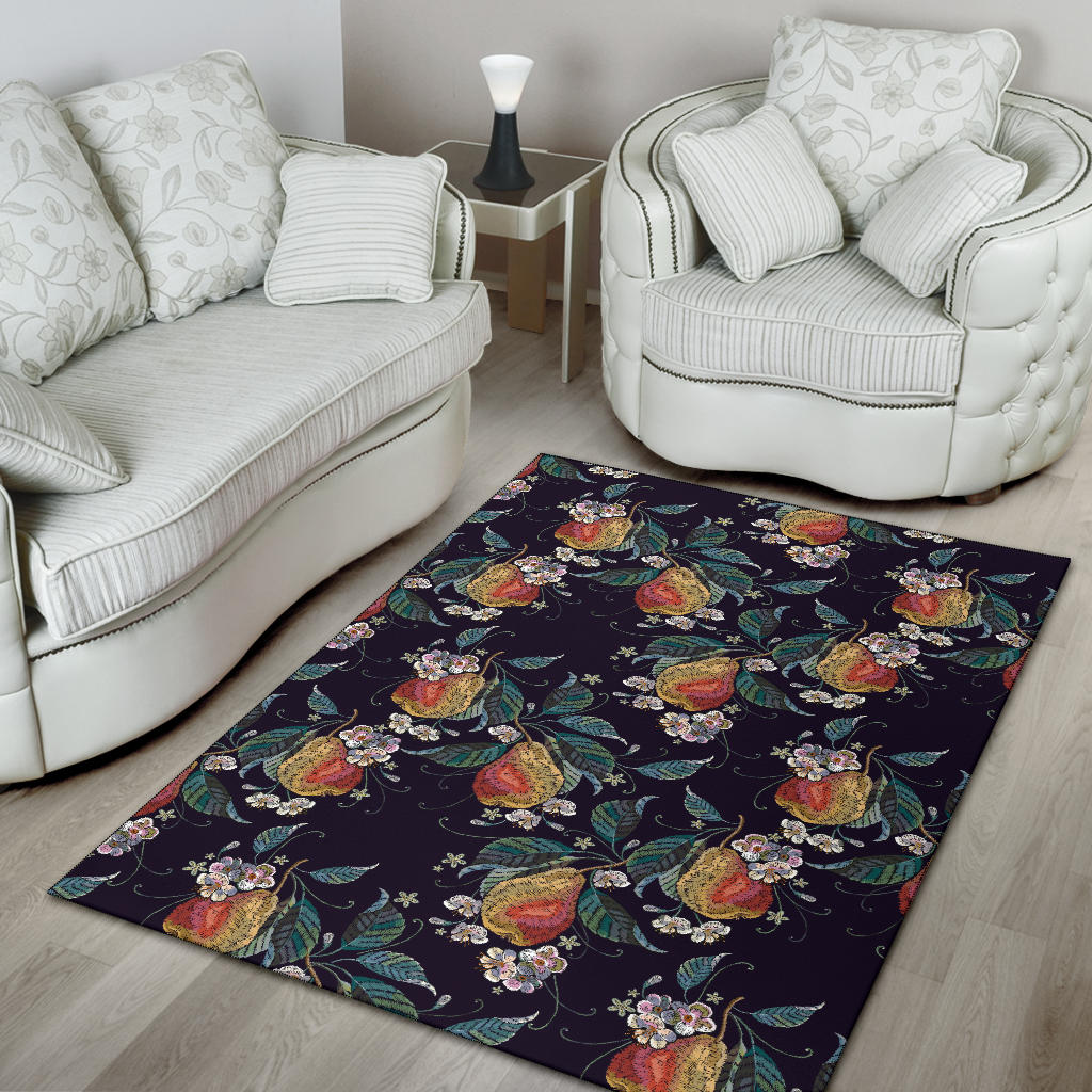 Pear Pattern Print Design PE02 Area Rugs