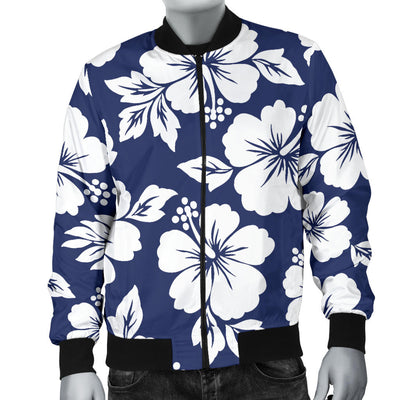 Hibiscus Pattern Print Design HB012 Men Bomber Jacket