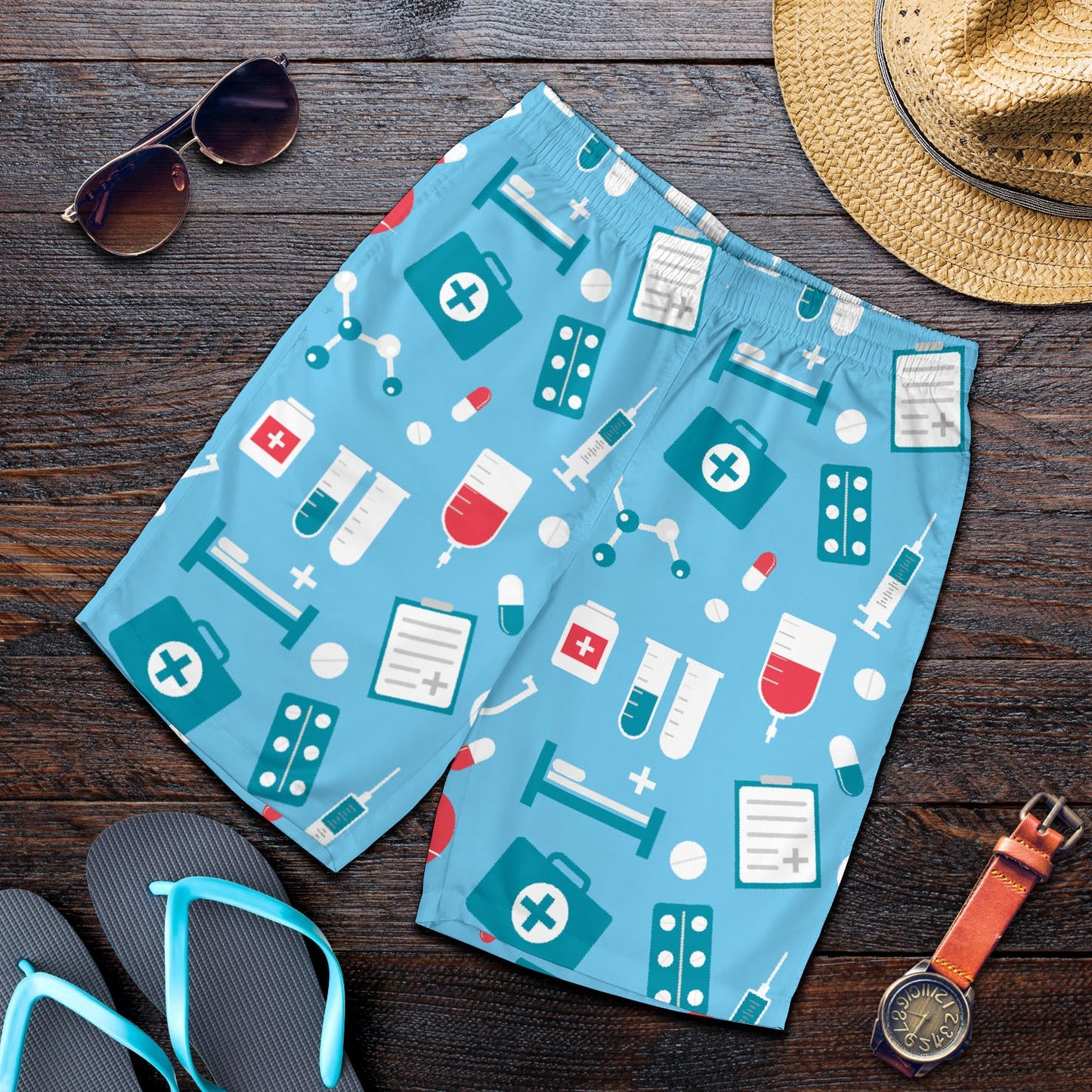 Nurse Pattern Print Design A03 Mens Shorts