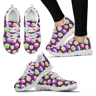 Cupcake Pattern Print Design CP07 Sneakers White Bottom Shoes