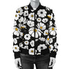 Daisy Pattern Print Design 02 Women's Bomber Jacket