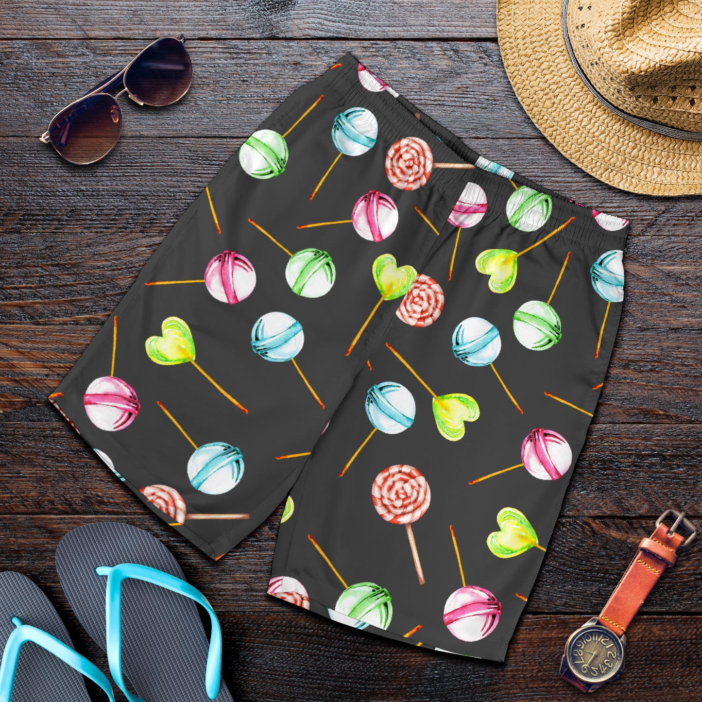 Lollipop Pattern Print Design LL02 Mens Shorts