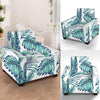 Pattern Tropical Palm Leaves Armchair Slipcover