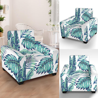 Pattern Tropical Palm Leaves Armchair Slipcover