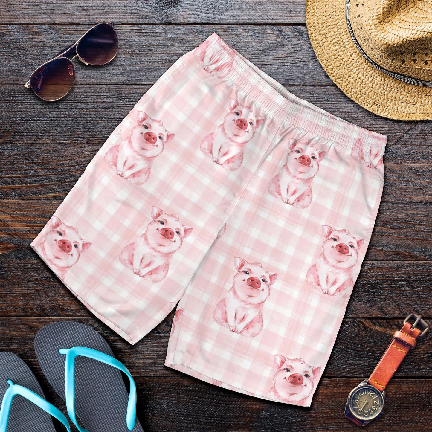 Pig Baby Pattern Print Design 01 Mens Shorts