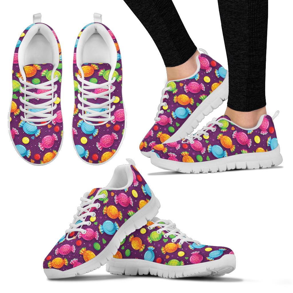 Candy Pattern Print Design CA05 Sneakers White Bottom Shoes