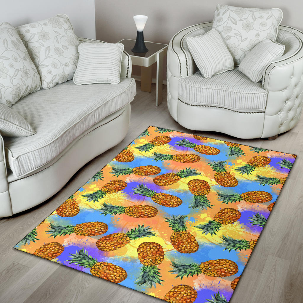 Pineapple Pattern Print Design PP09 Area Rugs