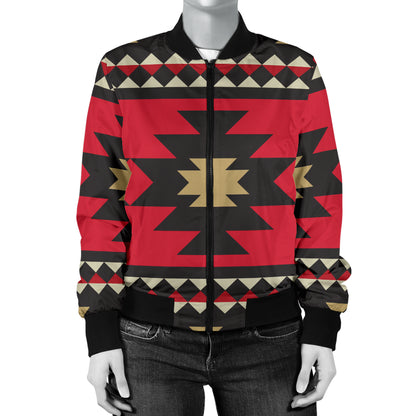 Navajo Pattern Print Design A04 Women's Bomber Jacket