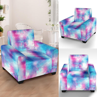 Tie Dye Blue Pink Armchair Slipcover