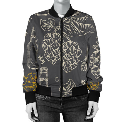 Hope Pattern Print Design 01 Women's Bomber Jacket