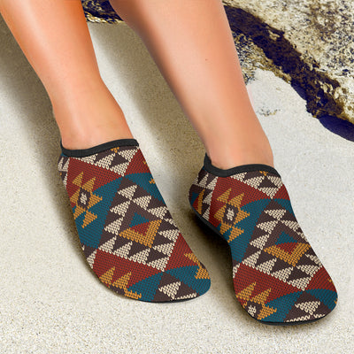 Knit Aztec Tribal Aqua Water Shoes