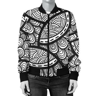 Polynesian Pattern Print Design A01 Women's Bomber Jacket