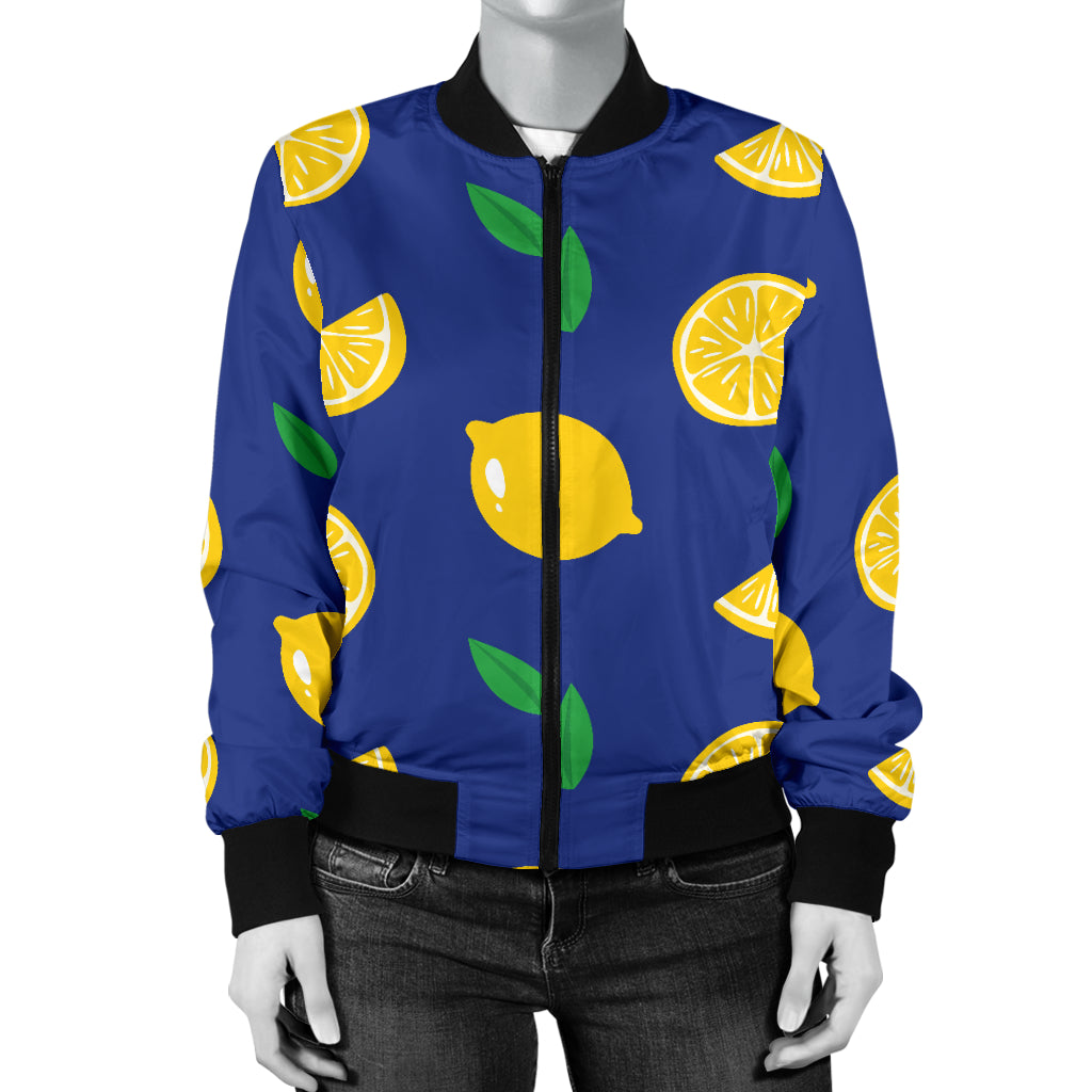 Citrus Pattern Print Design 02 Women's Bomber Jacket