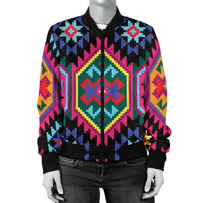 Mexican Pattern Print Design 02 Women's Bomber Jacket