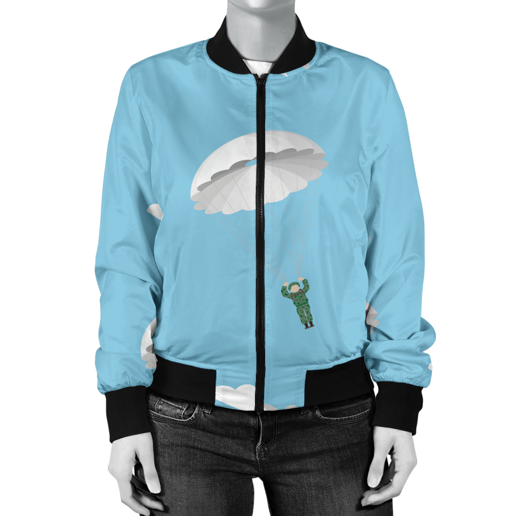 Paratrooper Pattern Print Design A02 Women's Bomber Jacket