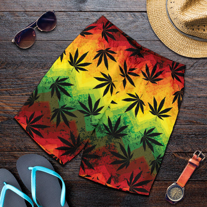 Rasta Pattern Print Design A02 Mens Shorts