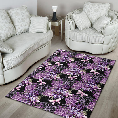 Lavender Pattern Print Design LV06 Area Rugs