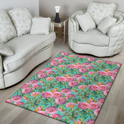 Dahlia Pattern Print Design DH07 Area Rugs