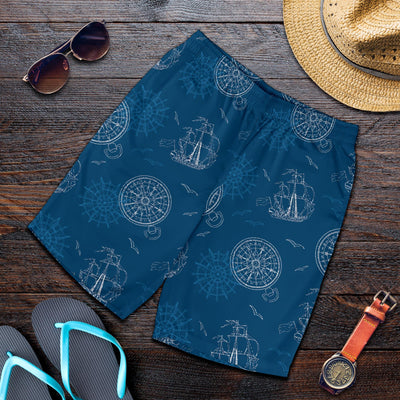 Nautical Pattern Print Design A04 Mens Shorts