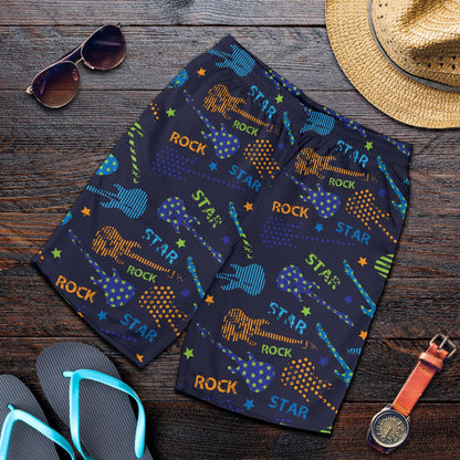 Rock and Roll Pattern Print Design A04 Mens Shorts
