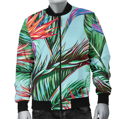 Bird Of Paradise Pattern Print Design BOP01 Men Bomber Jacket