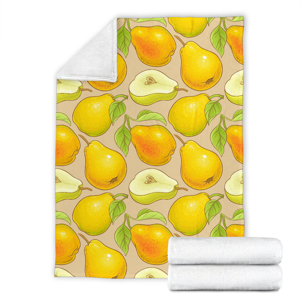 Pear Pattern Print Design PE05 Fleece Blanket