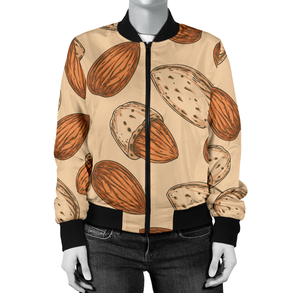 Almond Pattern Print Design 04 Women's Bomber Jacket