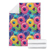 Donut Pattern Print Design DN010 Fleece Blanket