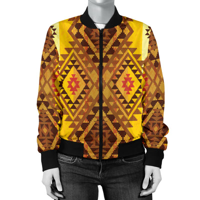 Native Pattern Print Design A09 Women's Bomber Jacket