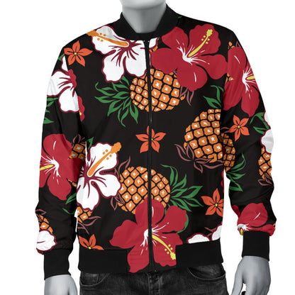 Hawaiian Themed Pattern Print Design H013 Men Bomber Jacket