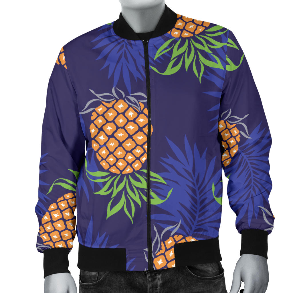 Pineapple Pattern Print Design PP02 Men Bomber Jacket