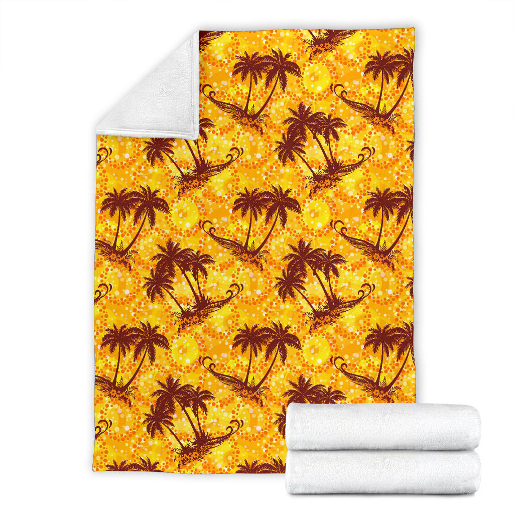 Palm Tree Pattern Print Design PT012 Fleece Blanket