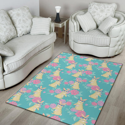 Rabbit Pattern Print Design RB05 Area Rugs