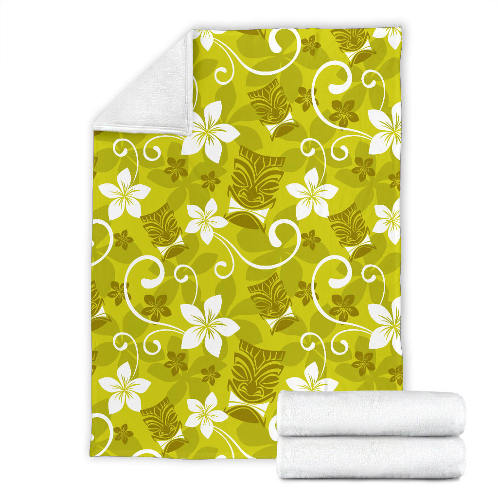 Hawaiian Themed Pattern Print Design H019 Fleece Blanket